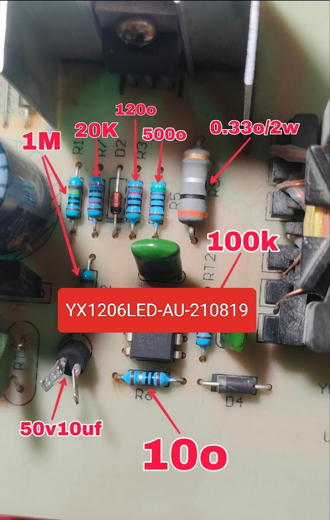 Ezee 12V 10A - (YX1206LED) Charger Hardware Diagram