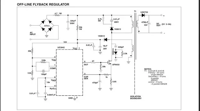 UC3843 IC Circuit Diagram